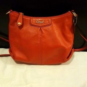 Orange Coach Crossbody Purse